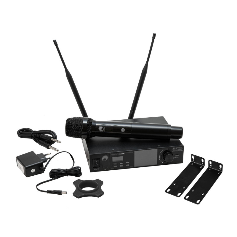 Trådløs mikrofon sæt. UHF-601 1-kanals 823-832/863-865 MHz