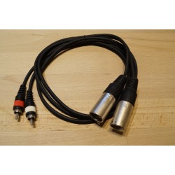 Adapterkabel XLR han / Phono han 1,5m