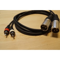 Adapterkabel XLR han / Phono han 1,5m
