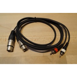 Adapterkabel XLR hun / Phono han 1,5m