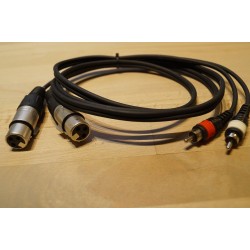 Adapterkabel XLR hun / Phono han 1,5m