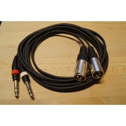 Adapterkabel XLR han / Jack stereo han 3m