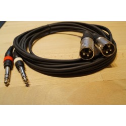 Adapterkabel XLR han / Jack stereo han 3m