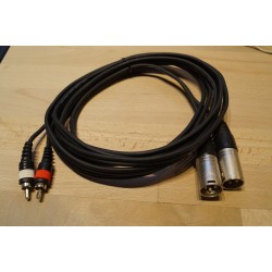 Adapterkabel XLR han / Phono han 3m
