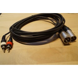 Adapterkabel XLR han / Phono han 3m