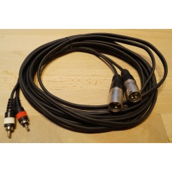 Adapterkabel XLR han / Phono han 5m