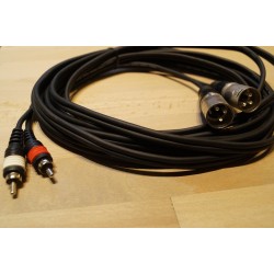 Adapterkabel XLR han / Phono han 5m