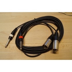 Adapterkabel XLR han / Jack mono han 3m
