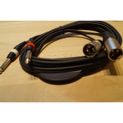 Adapterkabel XLR han / Jack mono han 3m