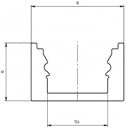 U-Profil for maks 1cm LED Strip