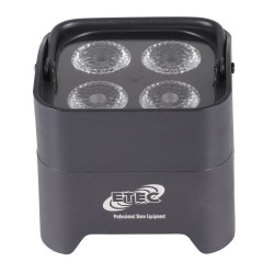 ETEC Batteri lampe 4 x 12W RGBW+UV