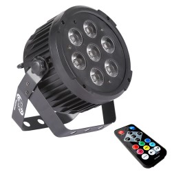 LED Compact PAR 7 Spotlight 7x10 Watt RGBWA + UV 6in1