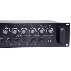 IPA360 Public Address mixer forstærker 360w, 6 zoner højttalere med volumenkontrol, , 100V / 70V
