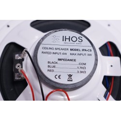 IPACS lofthøjttaler 6,5? twin kegle, 6W transformer, nominel indgang 6W, 100/70V, 90dB